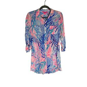 Lilly Pulitzer Natalie Shirtdress Swim Cover Up-sz XXS